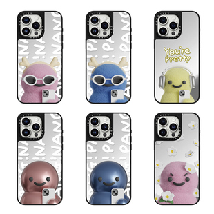 C家毛绒小恐龙PETTY DUST适用iphone16手机壳15promax苹果14pro镜面MagSafe磁吸13/17P保护套12雪允Liz同款11