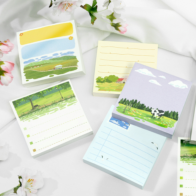 100张浮光初日便签本ins治愈风景