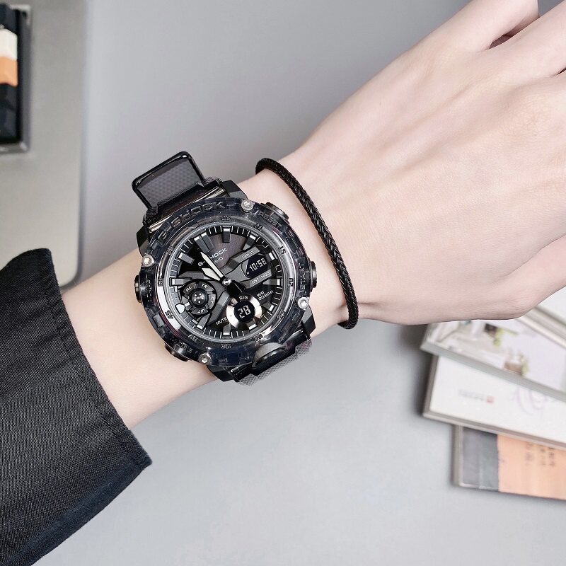 卡西欧g-shock新款冰韧透明运动电子手表男女潮ga-2000ske-8a 110
