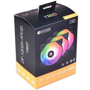 ID-COOLING DF-12025-ARGB TRIO 5V 三针彩虹RGB温控机箱风扇