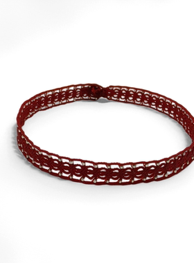 女蜡线925银芝麻珠0.1细手链红色