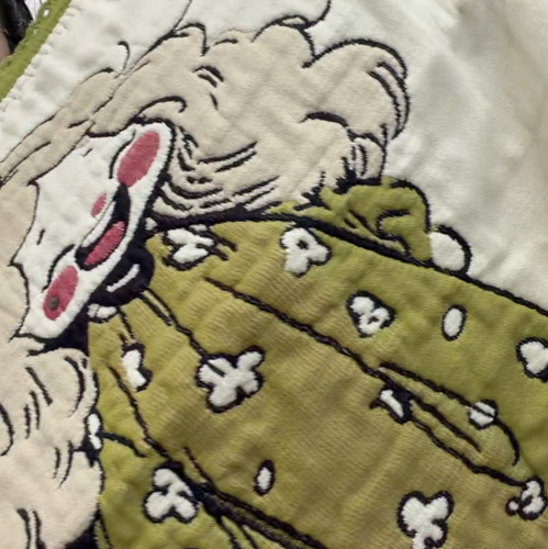 绿色小女孩枕巾