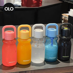 holoholo小奶杯夏季吸管水杯男女学生高颜值随行便携简约随行杯子