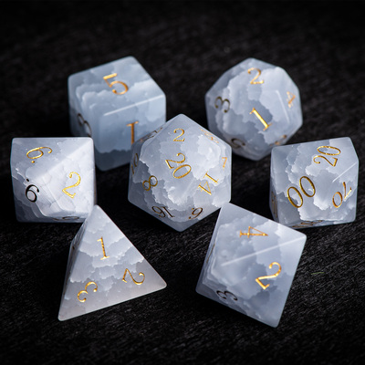 爆裂灰色猫眼石dnd宝石骰子