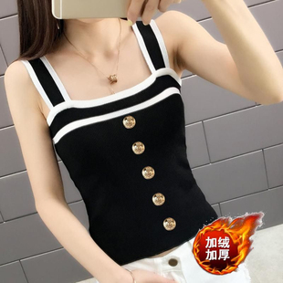 显瘦超仙纯欲风性感洋气背心女 时尚 加绒2025新款 流行外搭吊带衫