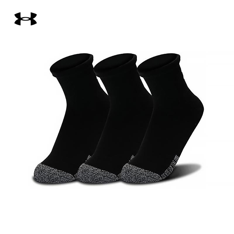 安德玛袜子男女正品冬季毛巾底中筒篮球运动跑步袜子3双装1353262