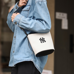 MLB水桶包男女款26春季新款时尚经典休闲百搭运动单肩包3ABMB016N