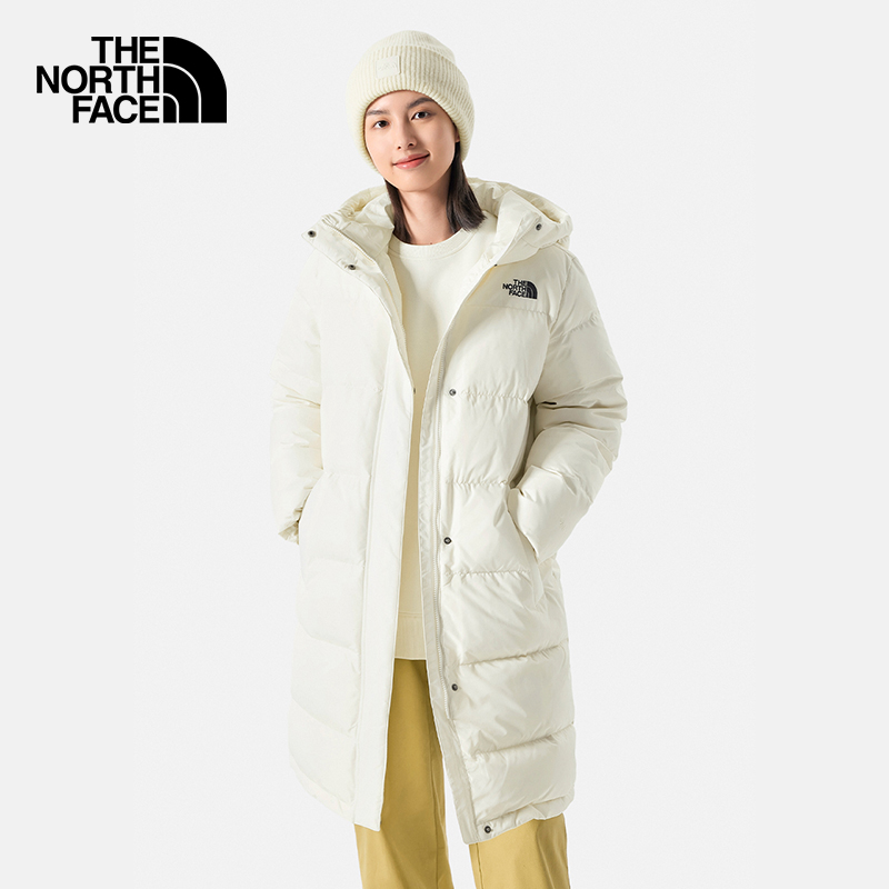 北面羽绒服女中长款羽绒服外套