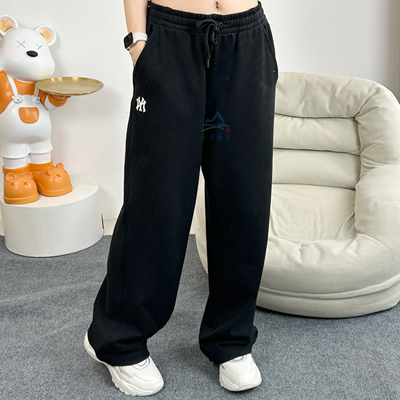 MLB男女NY小标刺绣阔腿休闲卫裤