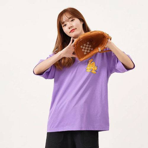 MLB男女宽松休闲圆领短袖T恤
