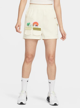 Nike耐克女子24夏季新款梭织高腰训练运动裤柔软运动短裤HF6175