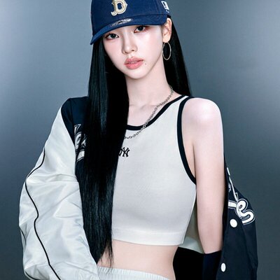 MLB女子背心NY复古修身吊带T恤
