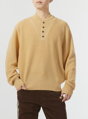 Nike耐克毛衣男子Life Military Henley时尚宽松针织套头衫FN3119