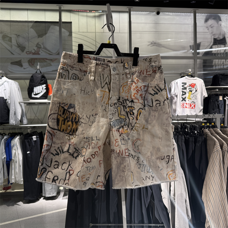 NIKE耐克短裤男25夏季新款JORDAN满印花涂鸦运动裤五分裤HF9346