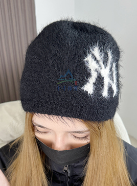 25秋季新款MLB毛线帽男女NY大标含羊毛保暖针织帽冷帽3ABNB0956