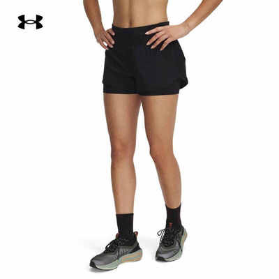 安德玛UA女子二合一跑步运动短裤