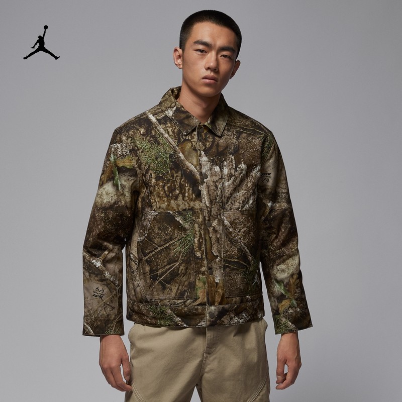 NIKE耐克乔丹男子25冬季运动休闲轻便保暖棉服翻领夹克外套HV0650