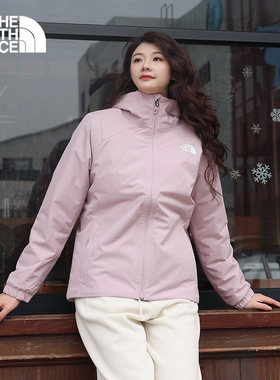 TheNorthFace北面户外女士26春夏新款棉服连帽防风防水冲锋衣8HRN