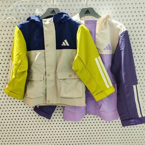 阿迪达斯儿童连帽运动夹克外套