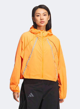 adidas阿迪达斯户外防风凉感连帽外套TERREX夏季女梭织夹克KD4375