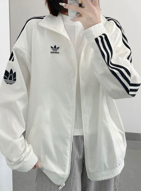 阿迪达斯三叶草男女梭织三条纹运动夹克外套JI7533/JI7534/JI7535