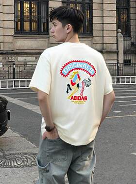 Adidas阿迪达斯三叶草新年款男女运动透气短袖T恤KT0713/KT0714