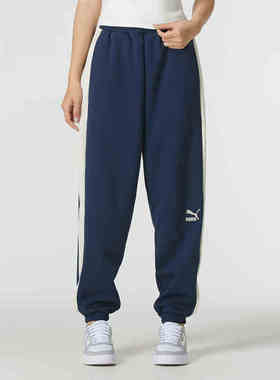 PUMA彪马女裤2024秋新款针织透气简约束脚休闲运动长裤 628132