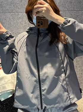 Jordan耐克乔丹女子防泼水梭织夹克25春季新款宽松运动外套HV4873