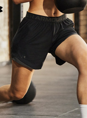 UA安德玛短裤女夏季新款瑜伽裤健身跑步速干运动裤三分裤1370734