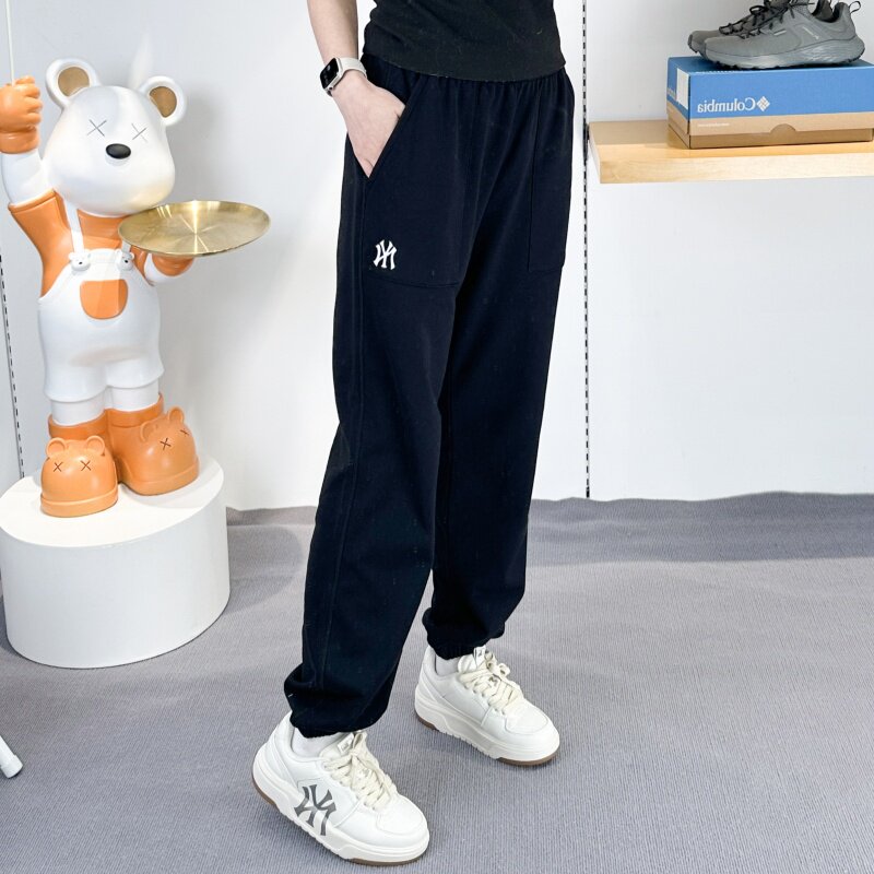 25新款MLB情侣长裤男女NY小标纯色束脚卫裤休闲运动裤3APTB0351