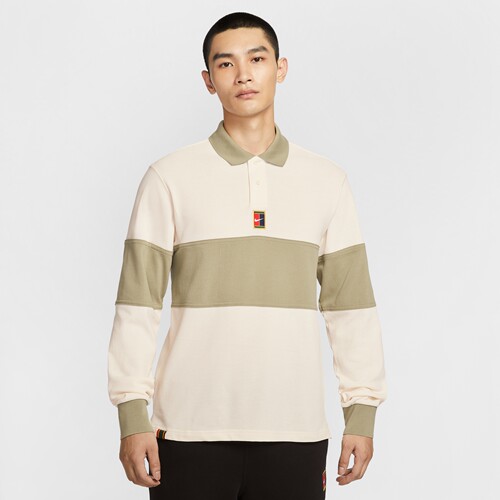 NIKE耐克纯棉男子翻领长袖POLO衫