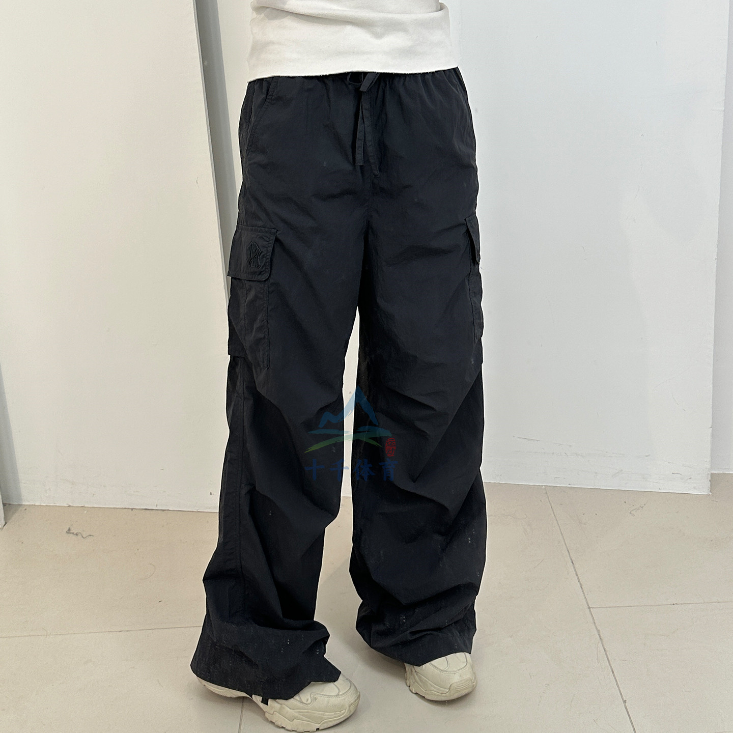 26新款MLB运动裤女子NY凉感防泼水阔腿裤工装休闲长裤3FWPB0663