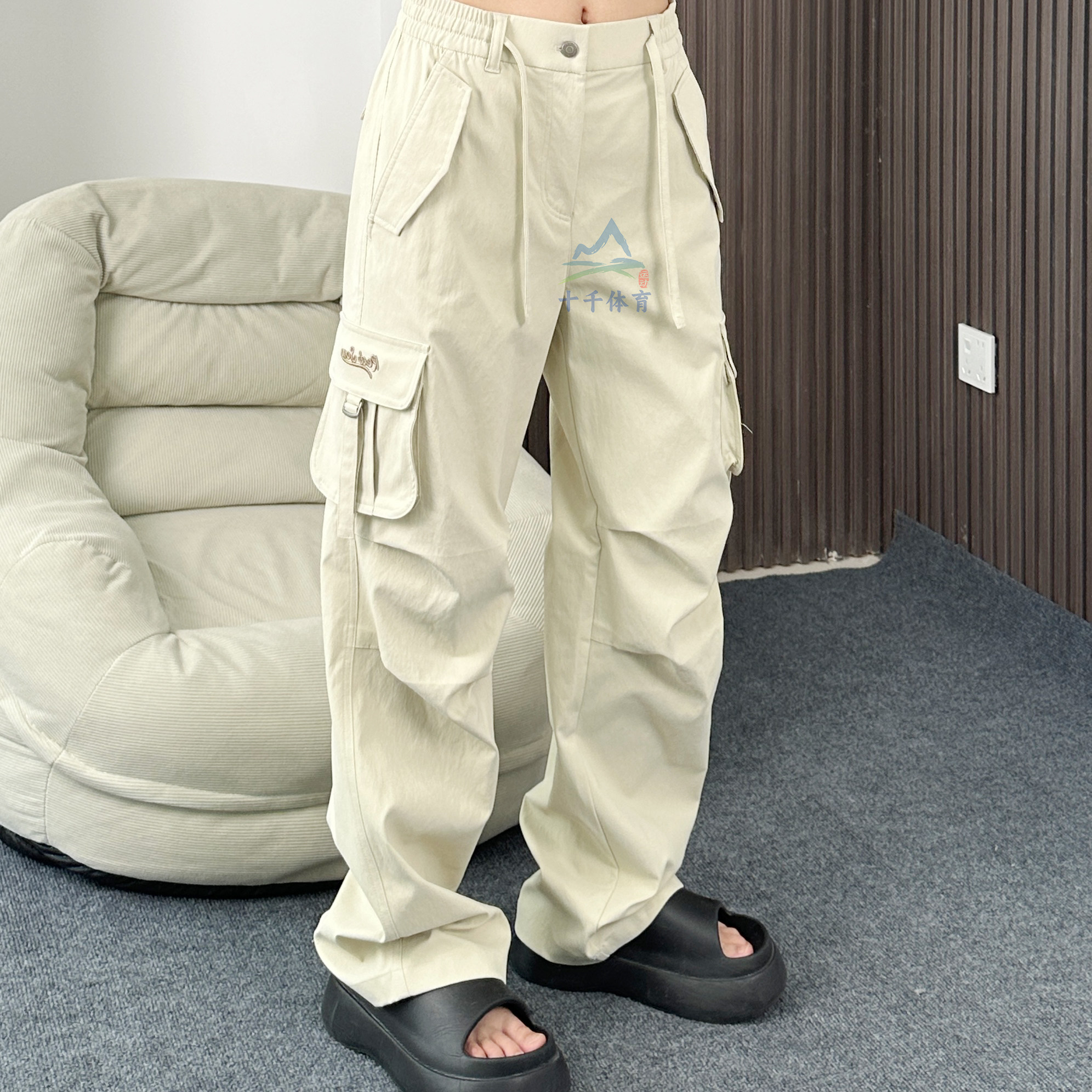 MLB长裤女25新款NY复古工装风凉感透气防泼水梭织运动裤3FWPV0154