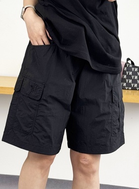 25新款MLB情侣短裤男女NY小标刺绣工装梭织休闲运动裤3ASMB1153