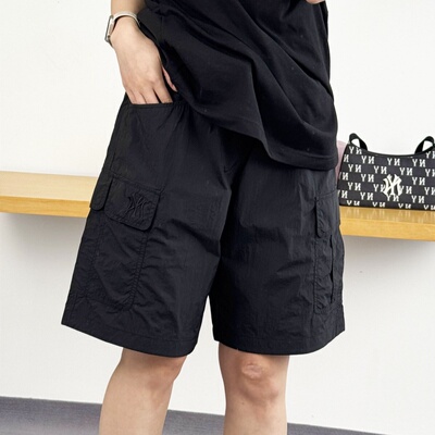 MLB短裤男女NY小标刺绣运动裤