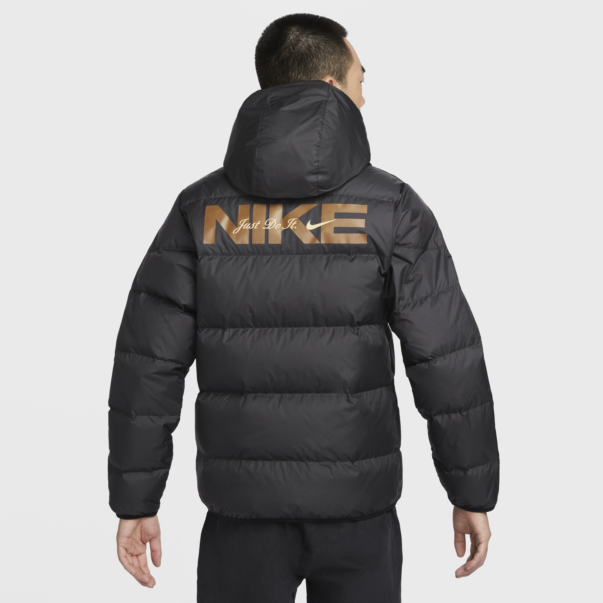NIKE耐克STORM-FIT男子冬季防风保暖夹克梭织连帽羽绒服HQ4183