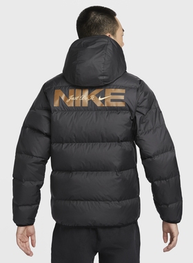 NIKE耐克STORM-FIT男子冬季防风保暖夹克梭织连帽羽绒服HQ4183