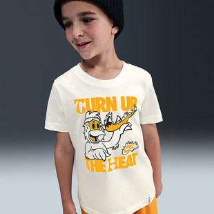 T恤 NIKE耐克男女童25秋季 针织衫 运动休闲圆领透气短袖 HV5202 新款