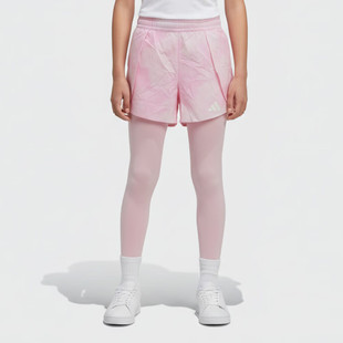 训练运动休闲舒适紧身长裤 KV4490 新款 adidas阿迪达斯女大童26春季