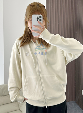 25秋季新款MLB外套男女NY小标纯色连帽开衫卫衣运动夹克3ATRB0154