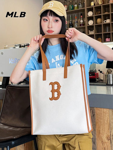 MLB男女单肩包NY大标提包托特包