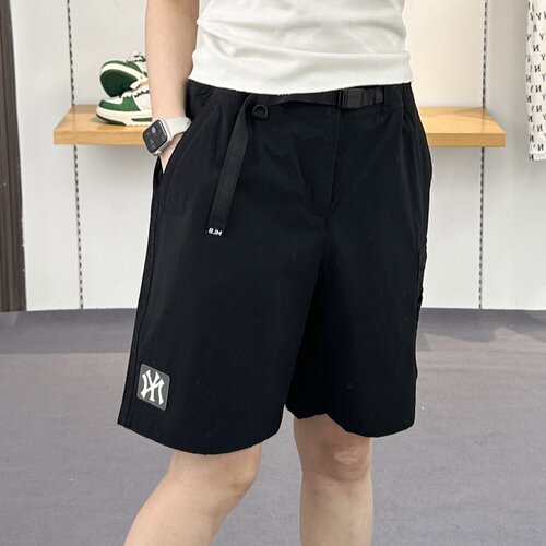 MLB短裤男女NY小标梭织工装裤