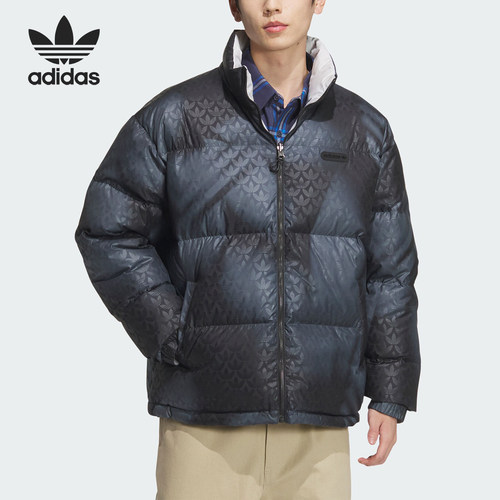 阿迪达斯三叶草男士保暖羽绒服