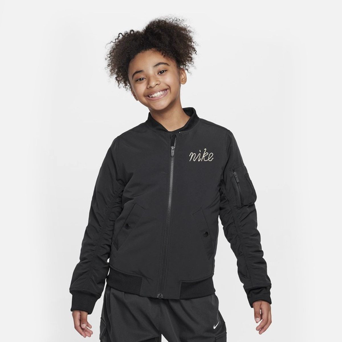 Nike短款运动棉服夹克男女大童