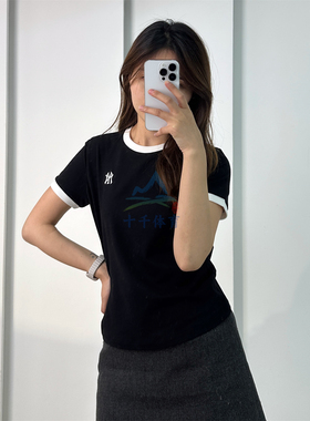 MLB短袖女子26春夏新款NY小标休闲透气修身圆领运动T恤3FTSB0263