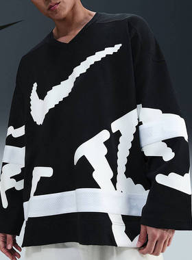 25秋季新款Nike耐克男子长袖卫衣印花宽松网眼透气套头衫HV1138