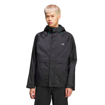 阿迪达斯加绒连帽运动夹克外套男