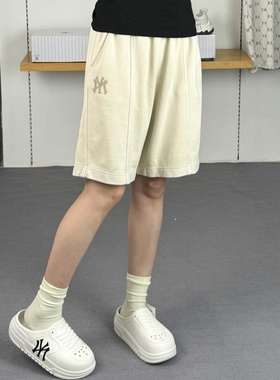 25新款MLB情侣短裤男女NY字母印花针织五分裤休闲运动裤3ASPB2053