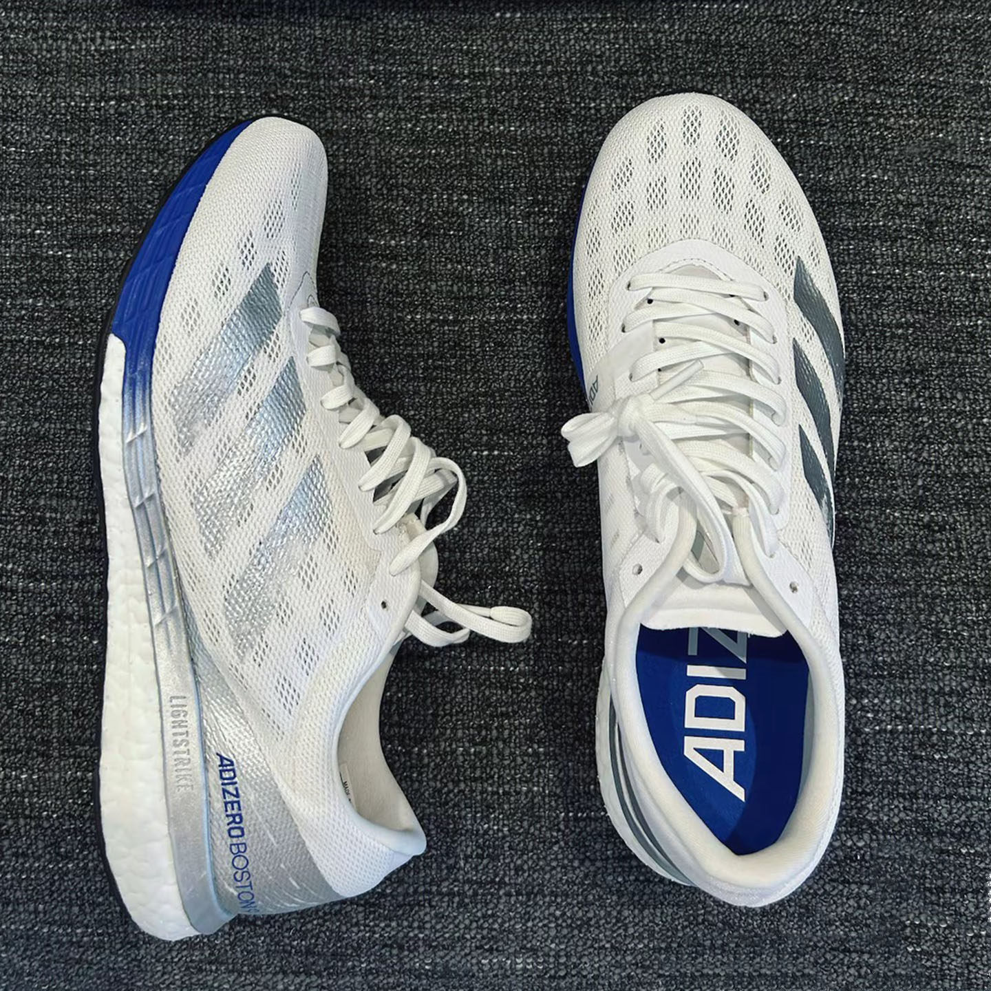 25新款Adidas阿迪达斯运动男士网布防滑低帮系带休闲跑步鞋EG4672