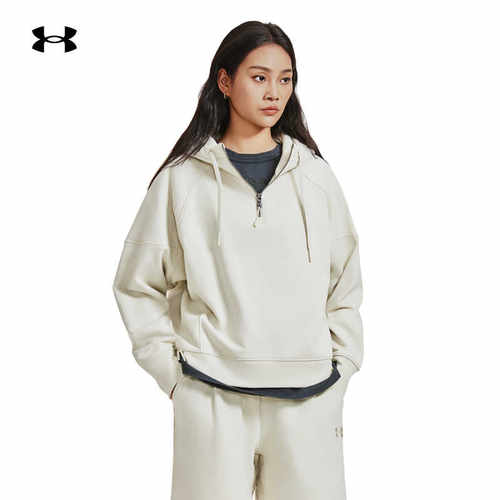 UA安德玛女子抓绒连帽运动套头衫